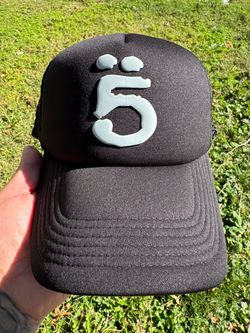 Authentic Sp5der Black Trucker Hat with Puff Logo