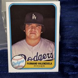 1981 Fleer Fernando Valenzuela Dodgers Rookie Card