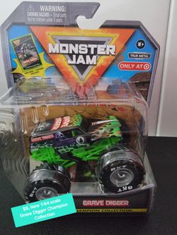 $9 New, Monster Jam Gravedigger Champion Collection 1:64 Scale