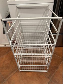 White Wire Baskets Good Condition