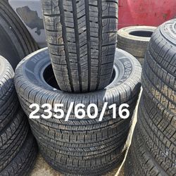 4 brand new goodyear tires 235/60/16 $550 installation and balance included
