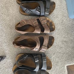 Black And Brown Sandals/milano Birkenstock’s 