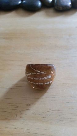 Copper, silver glass ring