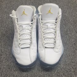 Nike Air Jordan 13 XIII Retro White Blue Grey Black Yellow 414571-170 Men's 10