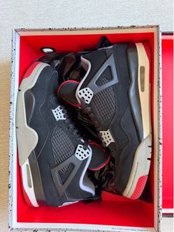 Nike Air Jordan 4 Retro Bred 2019 OG Size 9 Black Cement 308497-060 w/ Original Box