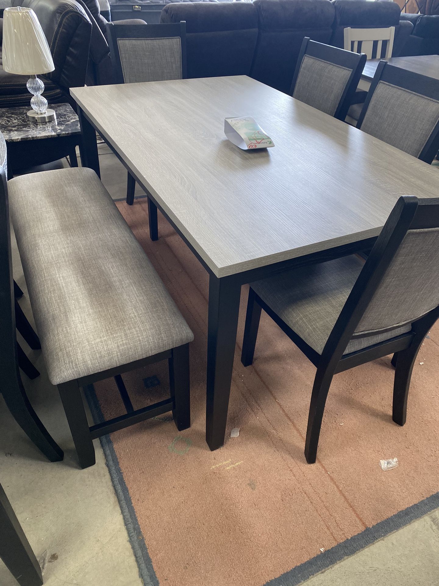 36”x60” New Table Dining Table 6 Pc
