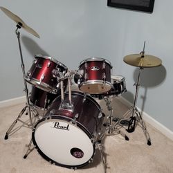 Pearl Roadshow 5pc Drum Set - Red