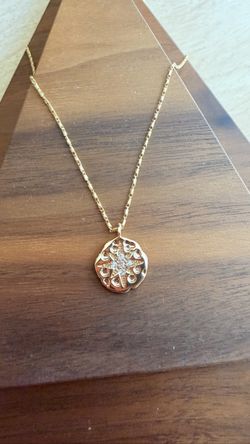 18K Gold Plated Star Coin Pendant Necklace – Dainty CZ Necklace | New