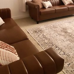 Leather sofa set