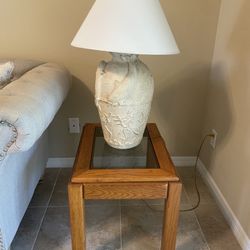 Ocean Lamps and Wooden Tables