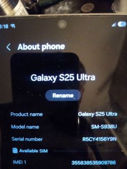 Samsung S25 ultra  256gb UNLOCKED