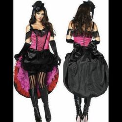 New Leg Avenue Sexy Saloon Girl Bar Wench High Kick Honey Size Medium