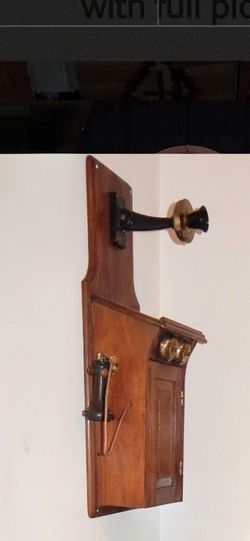 Antique Western Electric Fiddleback Crank Wall Phone - As-is