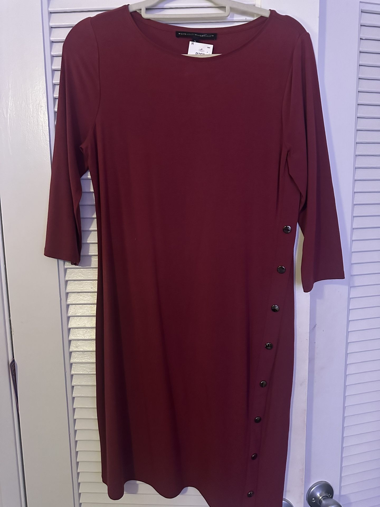 White House Black Market Maroon Dress Size Medium - $20