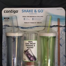 CONTIGO Shake and Go Tumblers Set of 3 - NEW and SEALED