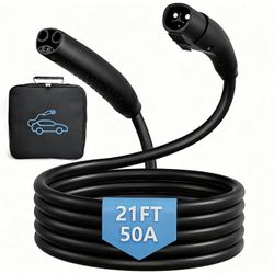 New-21ft Tesla Charger Extension Cord, 50A 12KW NACS Extension Cable - Compatible with All Tesla Models (3/Y/X/S/Cybertruck), for Wall/Mobile/Destinat