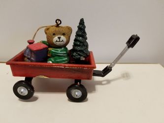 Vintage WANG'S international teddy bear Christmas ornament