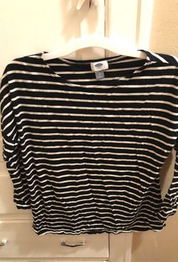 Maternity Black and White stripe shirt