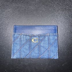 Coach Denim Card Holder 