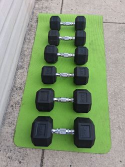 RUBBER COATED DUMBBELLS