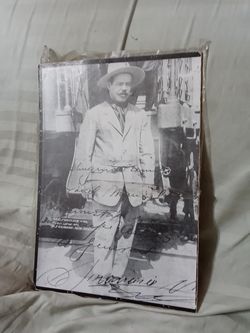 General francisco Villa card board picture
