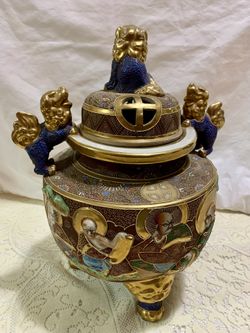 Antique JAPANESE SATSUMA KORO Incense Censer