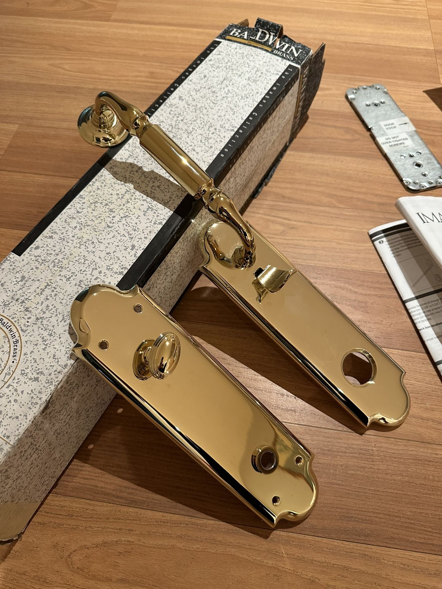 Reduced! Brass Front Door Handle And Lock Set