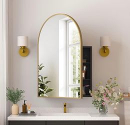 YTSMIR Arched mirror Cabinet Gold 20x30 InchPNPMGW(contact info removed)