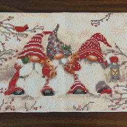 Gnomes Diamond Art Canvas Completed 