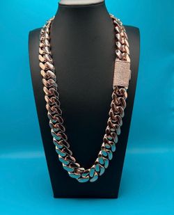 Miami rose gold plated Cuban link chain