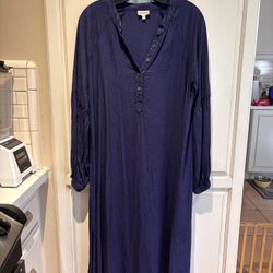 The Odell’s navy blue dress Size S see last pic for sewn mended