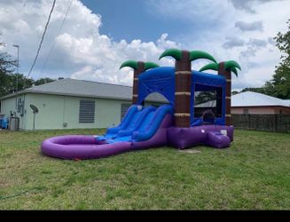 Tropical bouncer waterslide