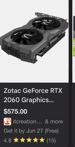 Zotac Gaming Rtx 2060 6gb CASH ONLY