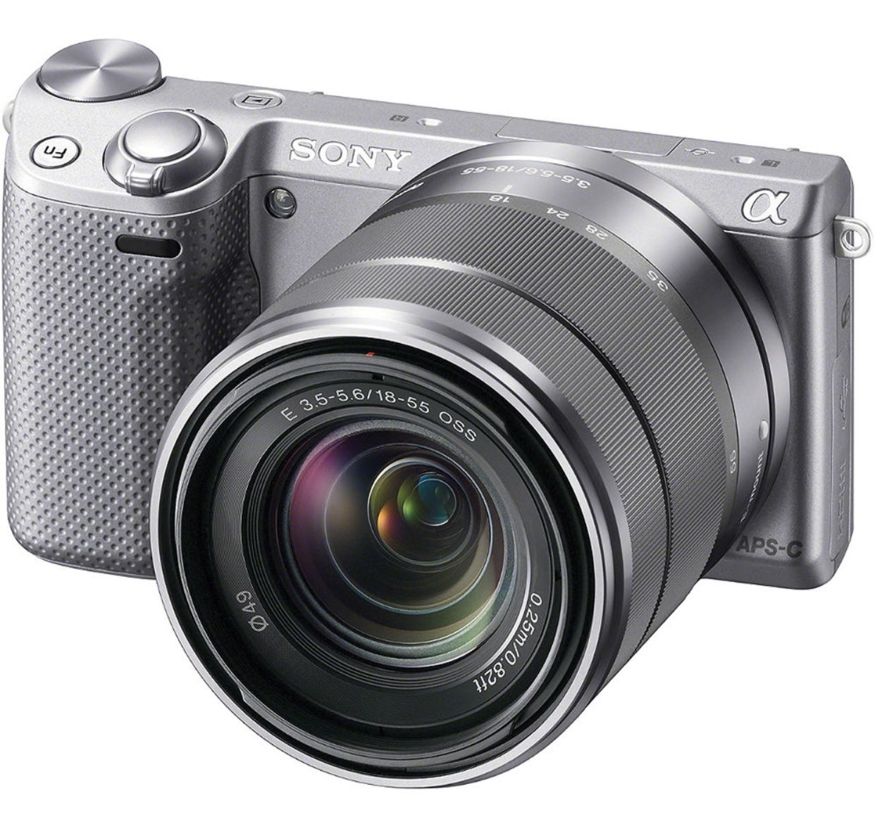 Sony NEX-5R 16.1 MP Mirrorless Digital Camera with 18-55mm Lenses (Silver)