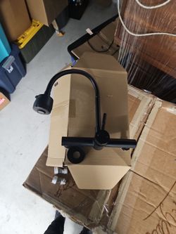 Wall Mount Or UTILITY Mounted Kitchen Sink Faucet With Sprayer