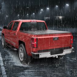 6.5FT Brand new in Box 4-Fold FRP Hard Tonneau Cover For 2014-2026 Silverado Sierra 1500 Truck Bed