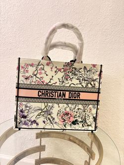 Christian Dior Book Tote Floral Canvas Bag