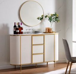 54"W Sideboard Buffet Cabinet with 3 Drawers