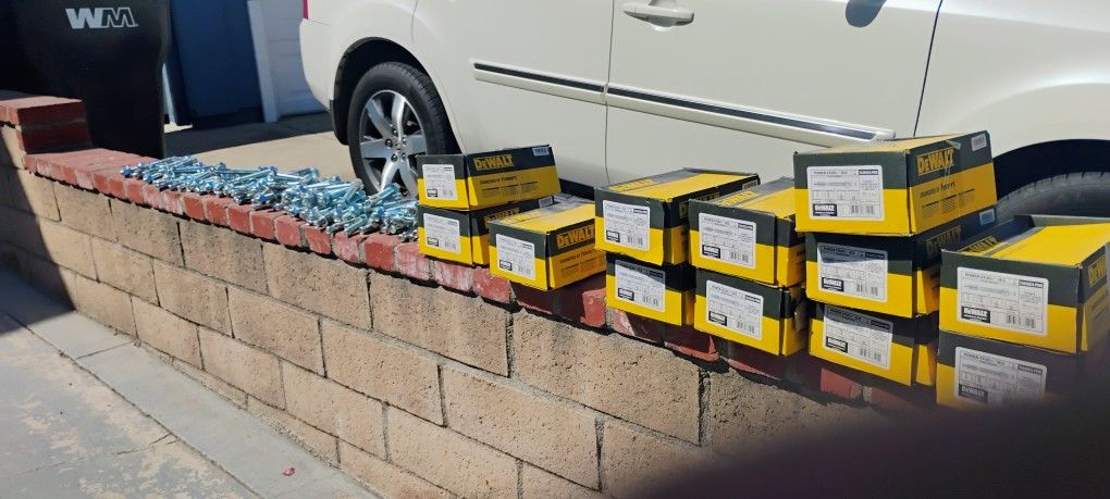 Over 800 DeWalt Concrete wedge Bolts $250