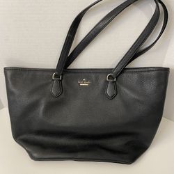 Kate Spade New York Jackson Street Tote Pebbled Black Leather Handbag