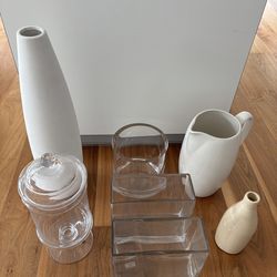 7 assorted Pottery Barn Vases