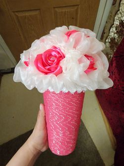 Bouquet of makeshift flowers