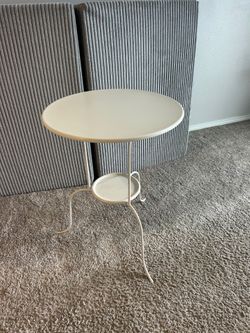 Small White IKEA Side Table