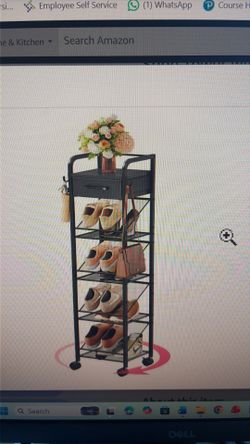 * Rolling Vertical Shoe Rack – handle up to 8 pairs