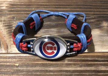 Cubs Leather Cuff Bracelet