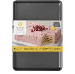 Wilton Easy Layers Sheet Cake Pan, 2-Piece Set, Rectangle Steel Sheet Pan