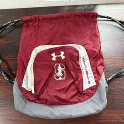 Stanford Under Armour Drawstring Burgundy Backpack