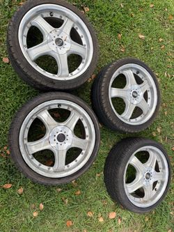 ASA 5-Spoke Alloy Wheels ( Licensed by BBS) with Tires Set of 4 size 17”