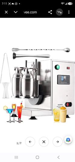 Garvee Automatic Milk Tea Shaking Machine, Garvee Electric Double Frame Milk Tea and Cocktail Shaker, 400r/min, Stainless Steel & Double Cups for for 