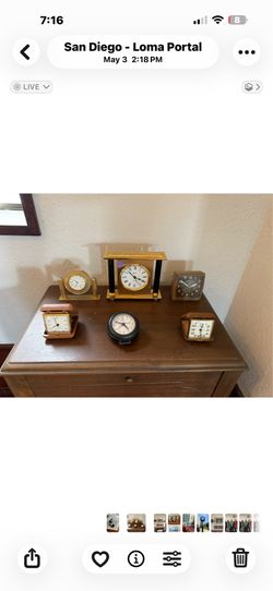 Variety of small clocks